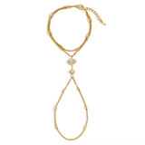 Evil Eye Gold Hand Chain - ILLUSIVE JEWELS