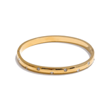 Faith Gold Bangle - ILLUSIVE JEWELS