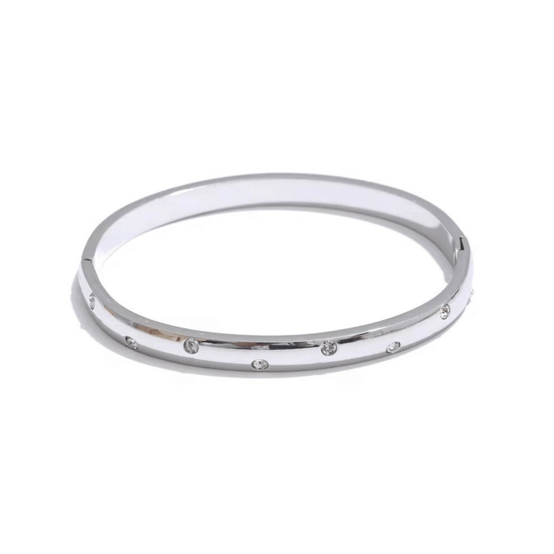 Faith Silver Bangle - ILLUSIVE JEWELS