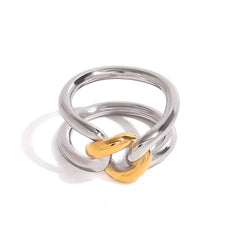 Gia Link Ring - ILLUSIVE JEWELS USA