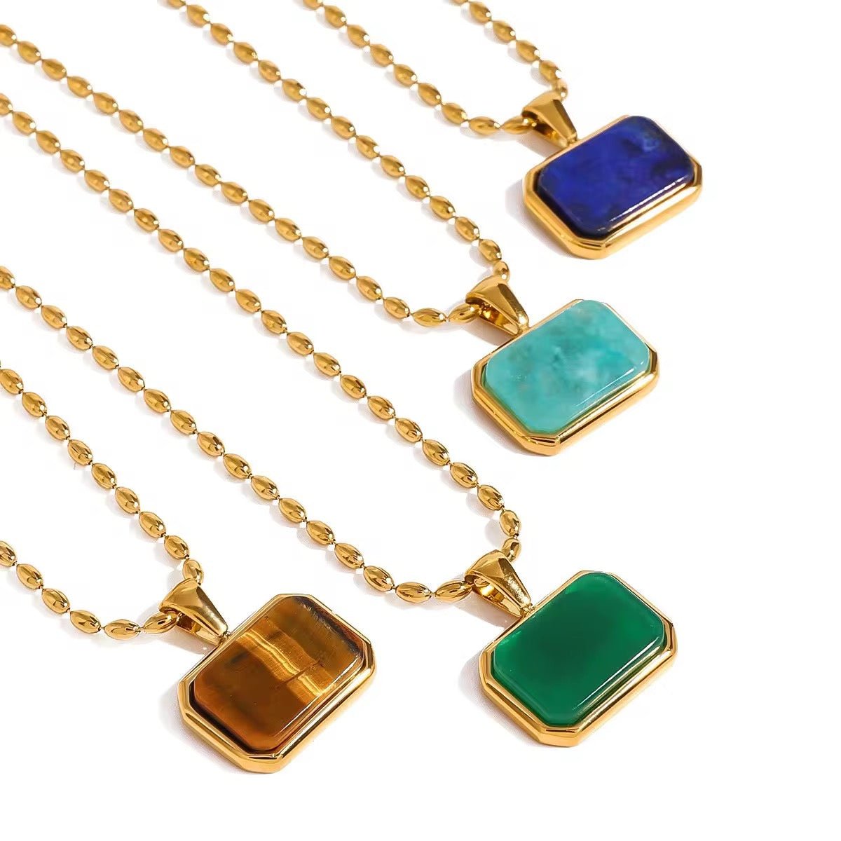 Gold Apatite Pendant Necklace - ILLUSIVE JEWELS