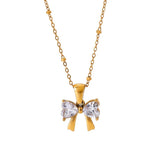 Gold Bow Necklace - ILLUSIVE JEWELS