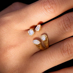Gold Gem Ring - ILLUSIVE JEWELS USA