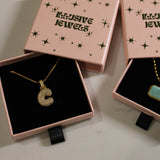 Gold Icy Bubble Letter Initial Necklace - ILLUSIVE JEWELS