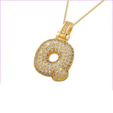 Gold Icy Bubble Letter Initial Necklace - ILLUSIVE JEWELS