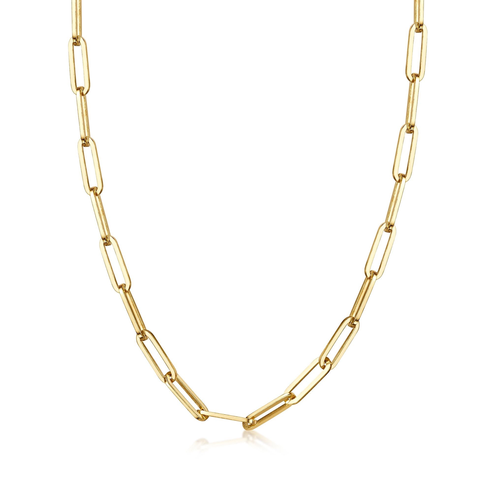 Gold Paperclip Necklace - ILLUSIVE JEWELS
