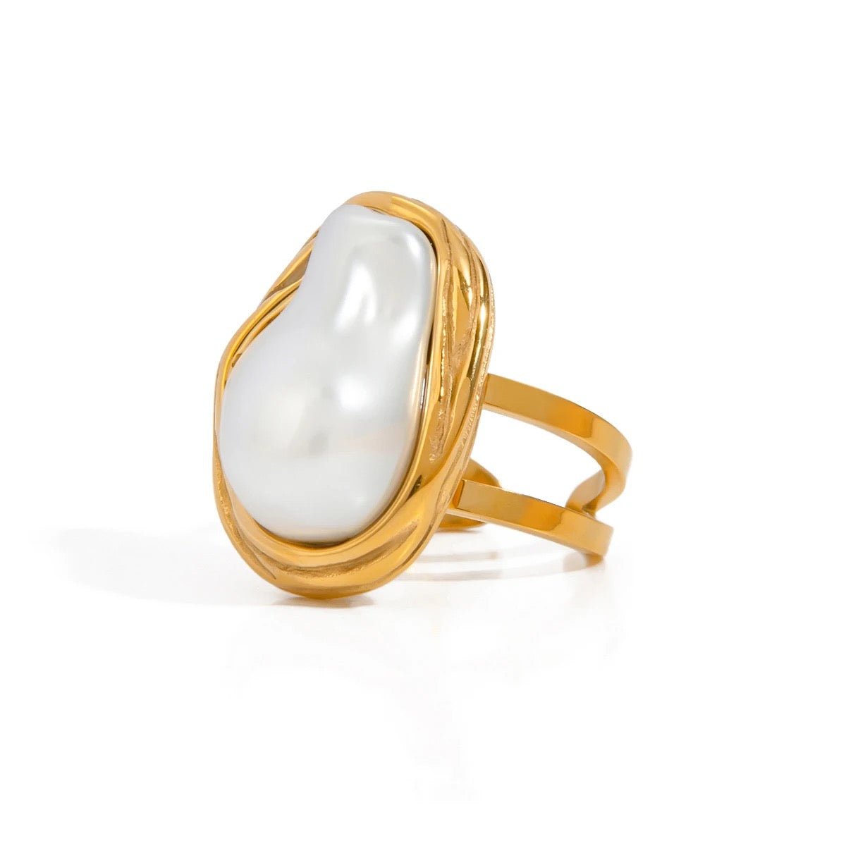 Gold Pearl Ring - ILLUSIVE JEWELS
