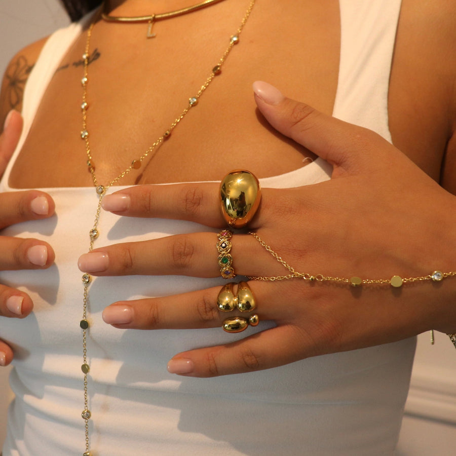 Gold Rainbow Ring - ILLUSIVE JEWELS USA