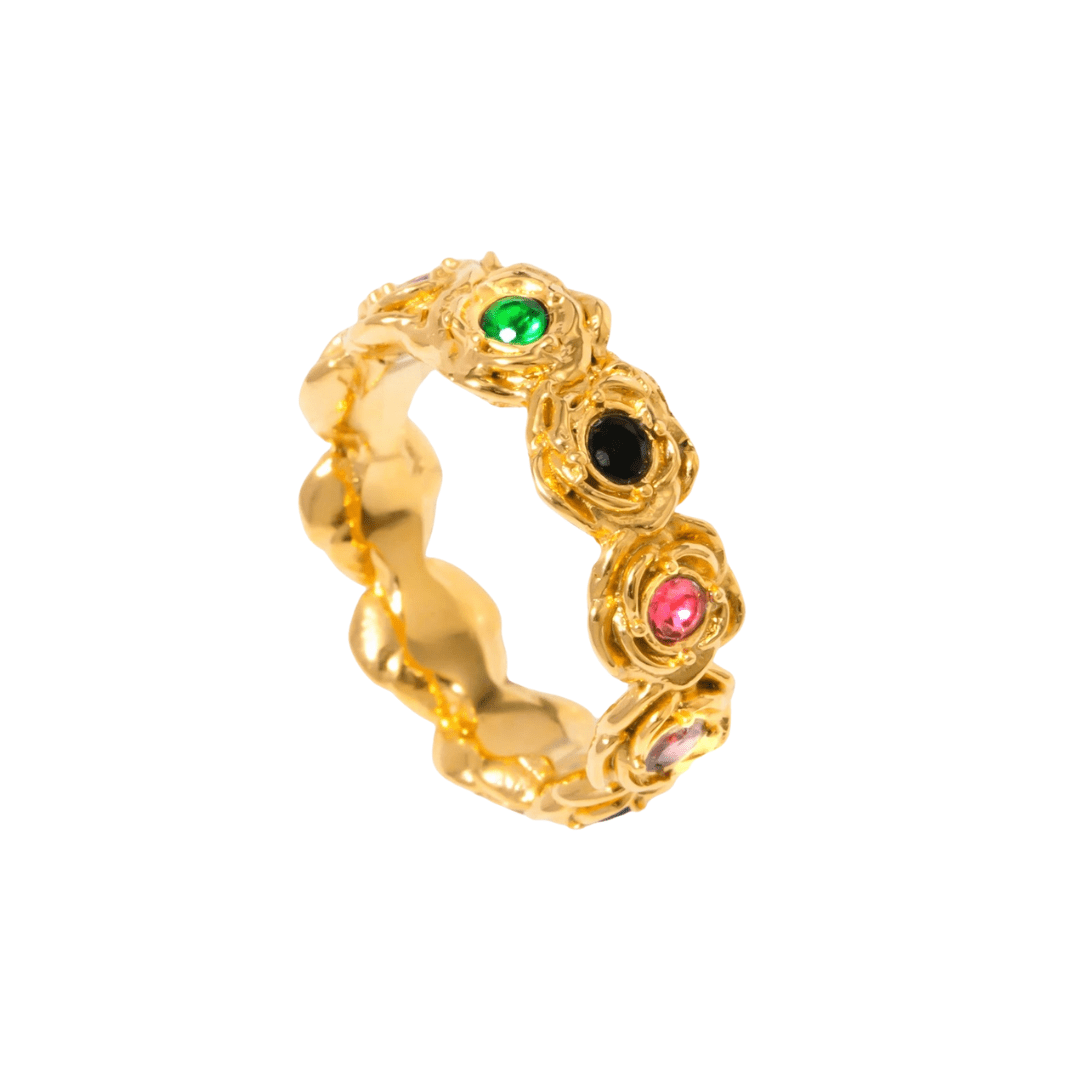 Gold Rainbow Ring - ILLUSIVE JEWELS