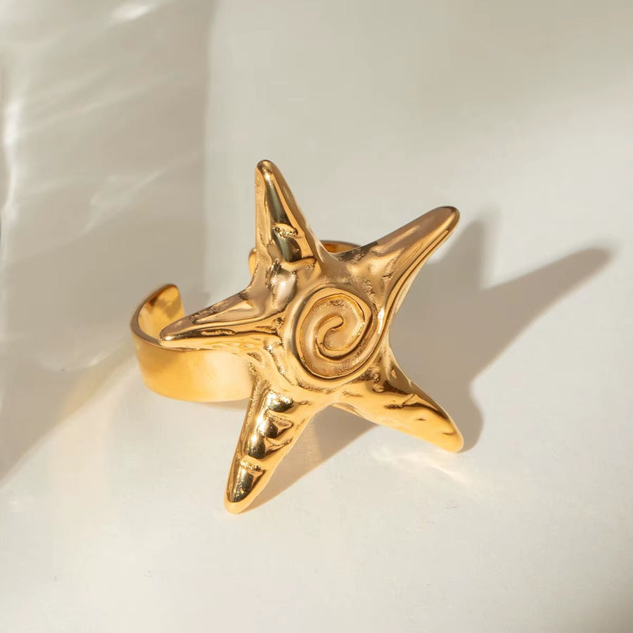Gold Sable Starfish Ring - ILLUSIVE JEWELS USA
