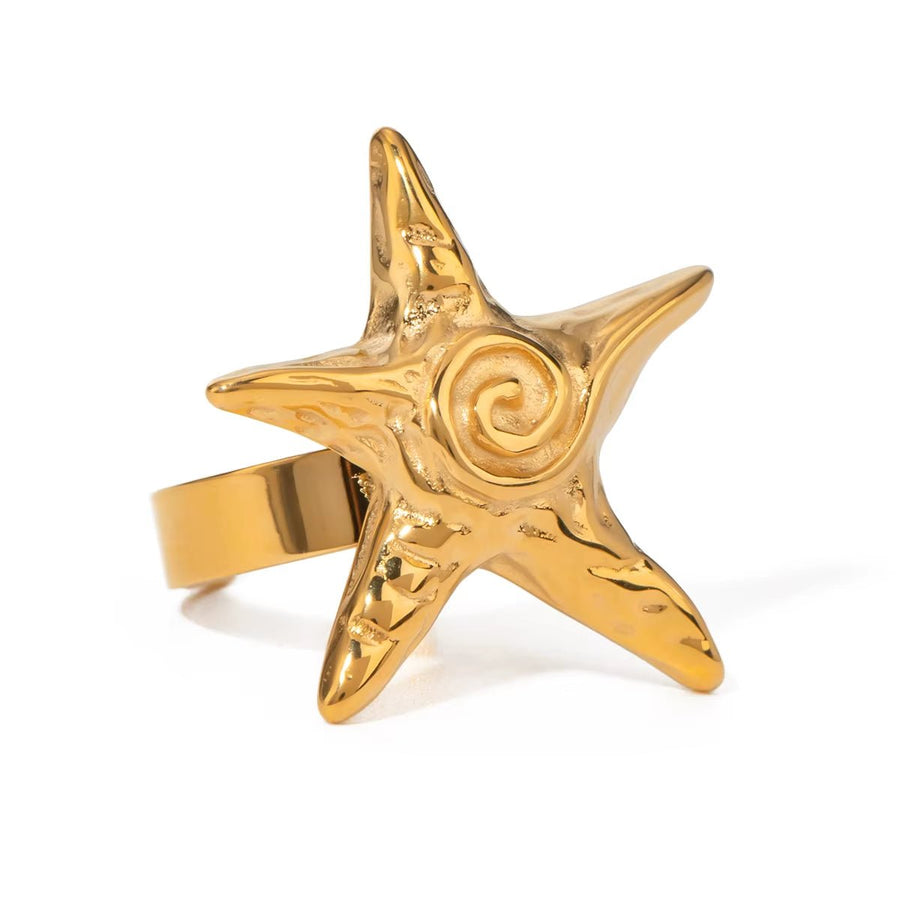 Gold Sable Starfish Ring