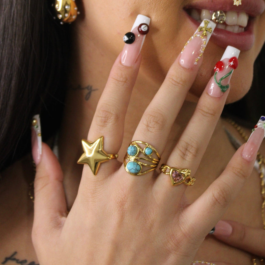 Gold Star Ring