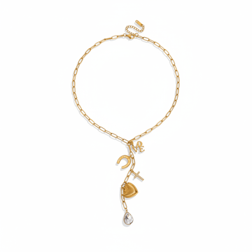 Gold Tessa Charm Necklace