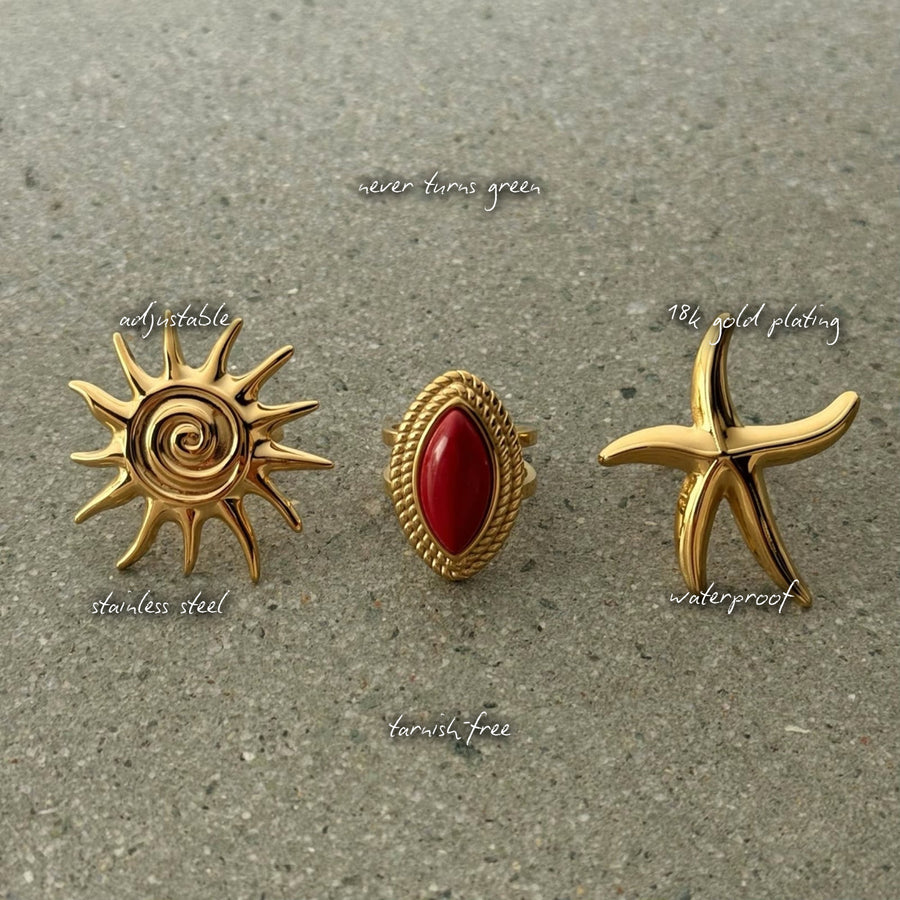 Gold Sunshine Ring — features