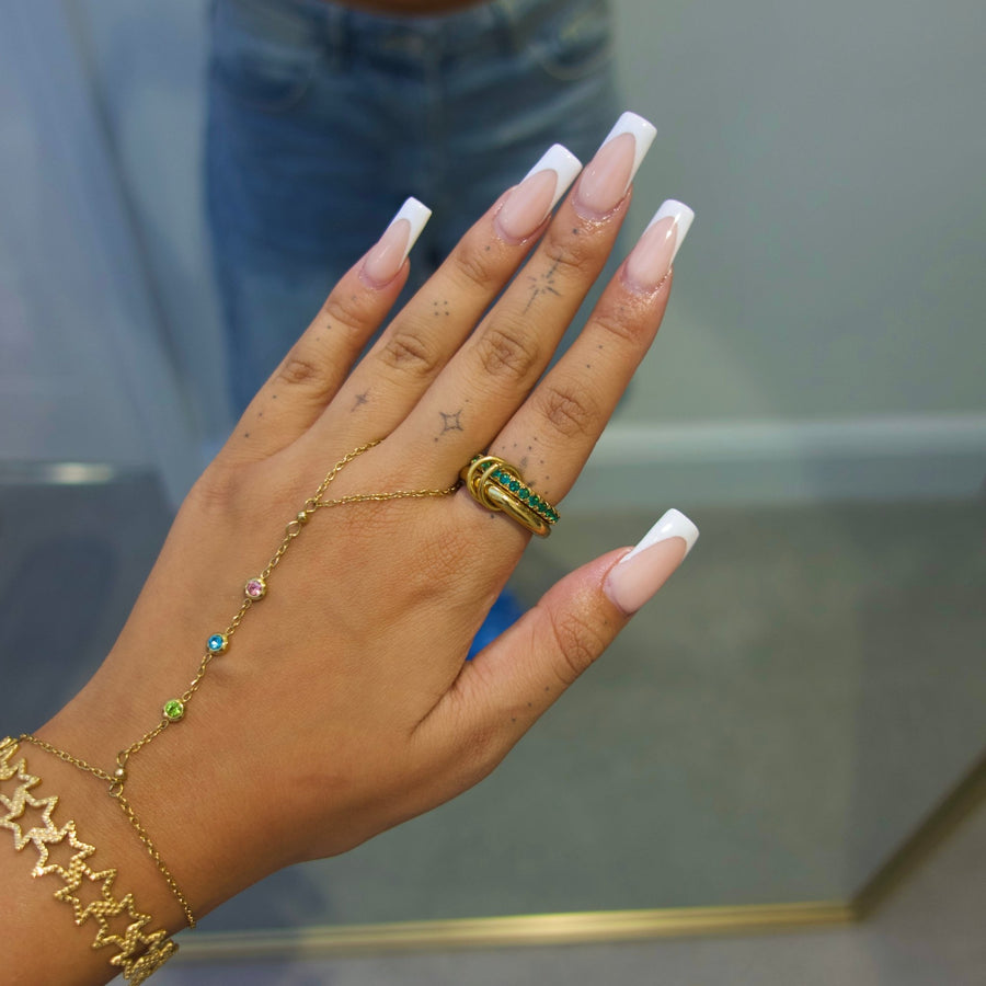Green Stack It Ring - ILLUSIVE JEWELS USA