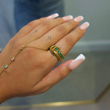 Green Stack It Ring