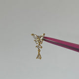 Gold Dangling Butterfly Nose Stud