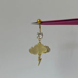 Gold Lightning Belly Bar