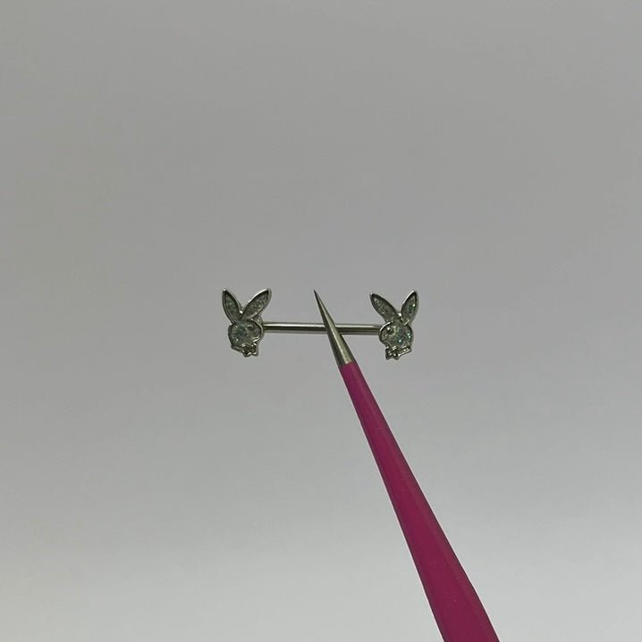 Iridescent Bunny Nipple Bars - ILLUSIVE JEWELS