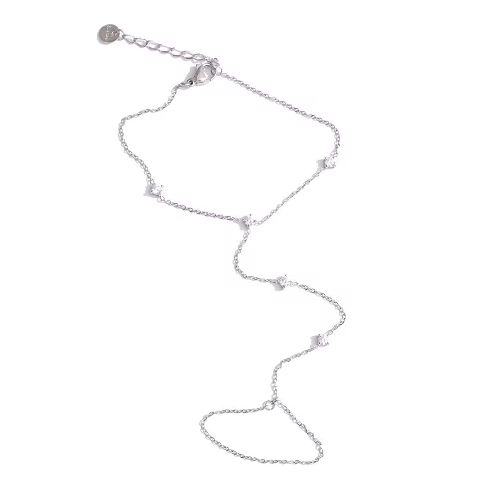 Ivy Silver Hand Chain - ILLUSIVE JEWELS