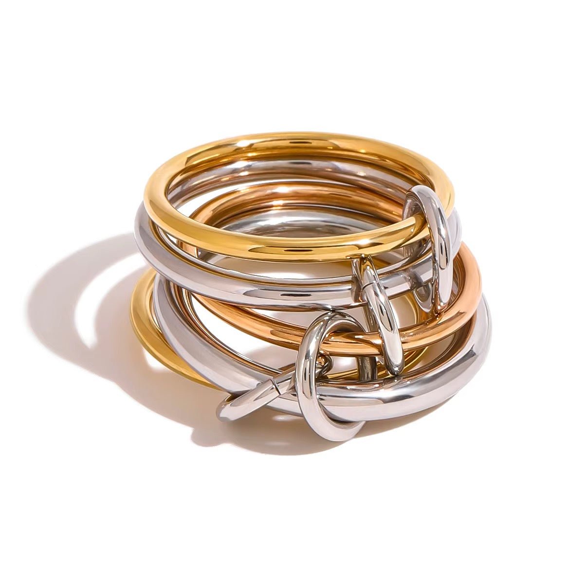 Kyla Mixed Metal Stack It Ring - ILLUSIVE JEWELS