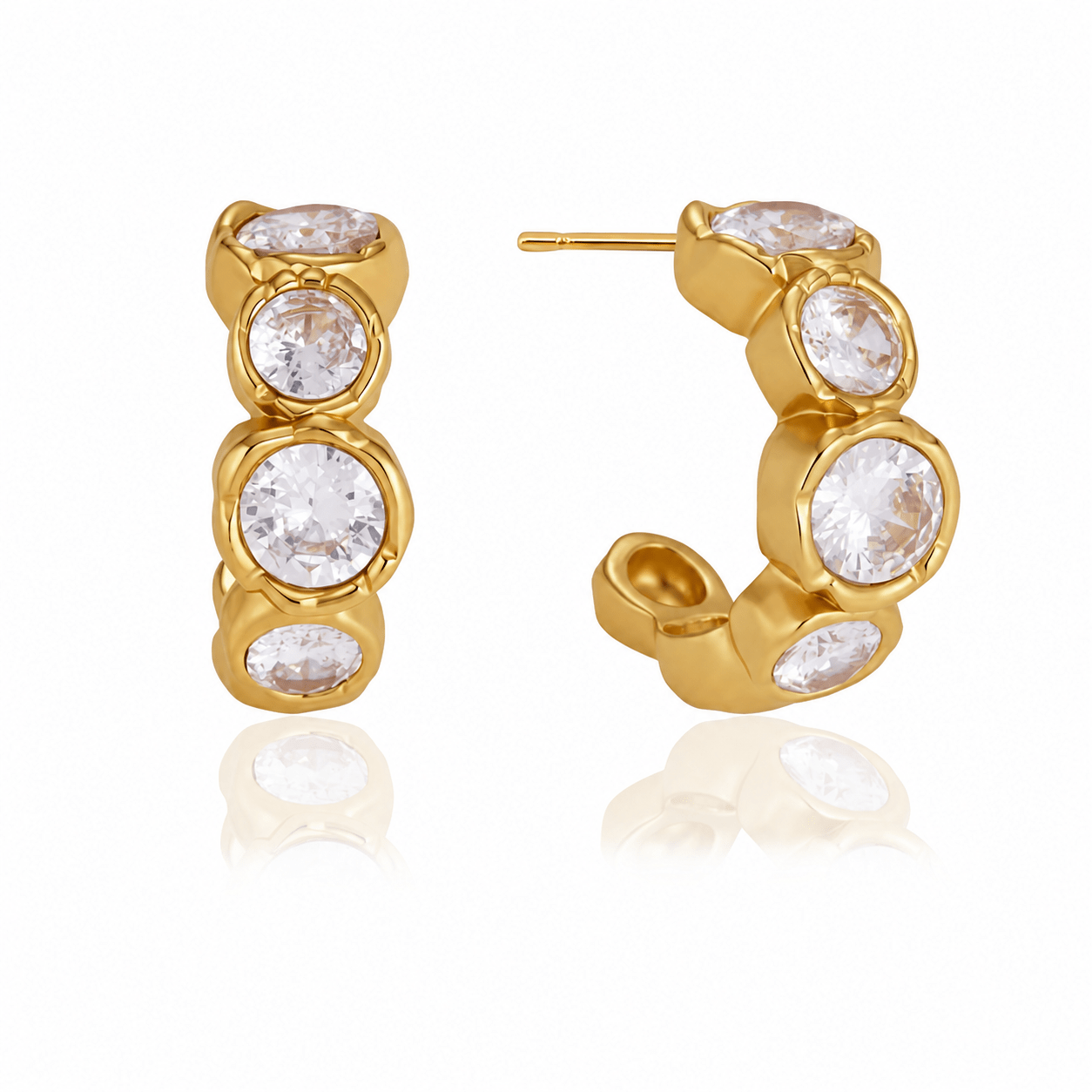 Lottie Gold Earrings - ILLUSIVE JEWELS
