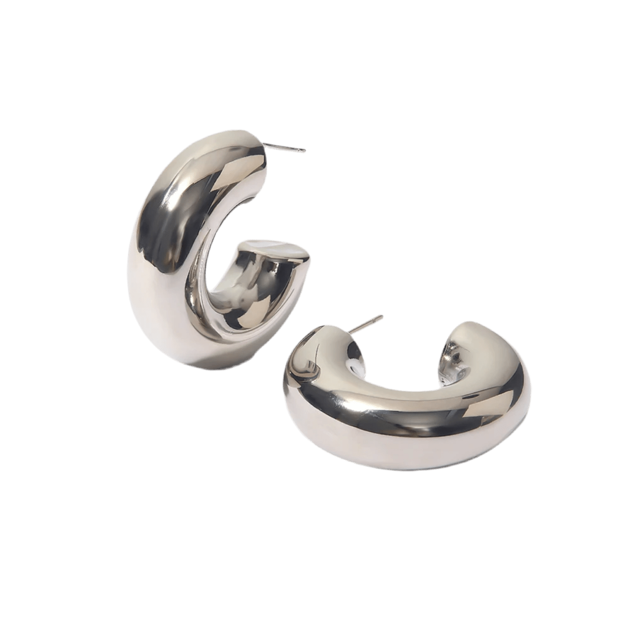 Luna Silver Hoops - ILLUSIVE JEWELS