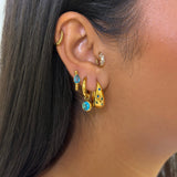 Lyra Blue Hoop Earrings - ILLUSIVE JEWELS