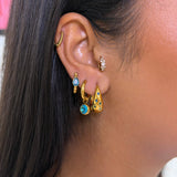 Lyra Blue Hoop Earrings - ILLUSIVE JEWELS