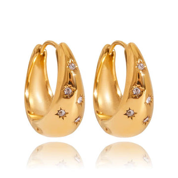 Lyra Gold Hoop Earrings
