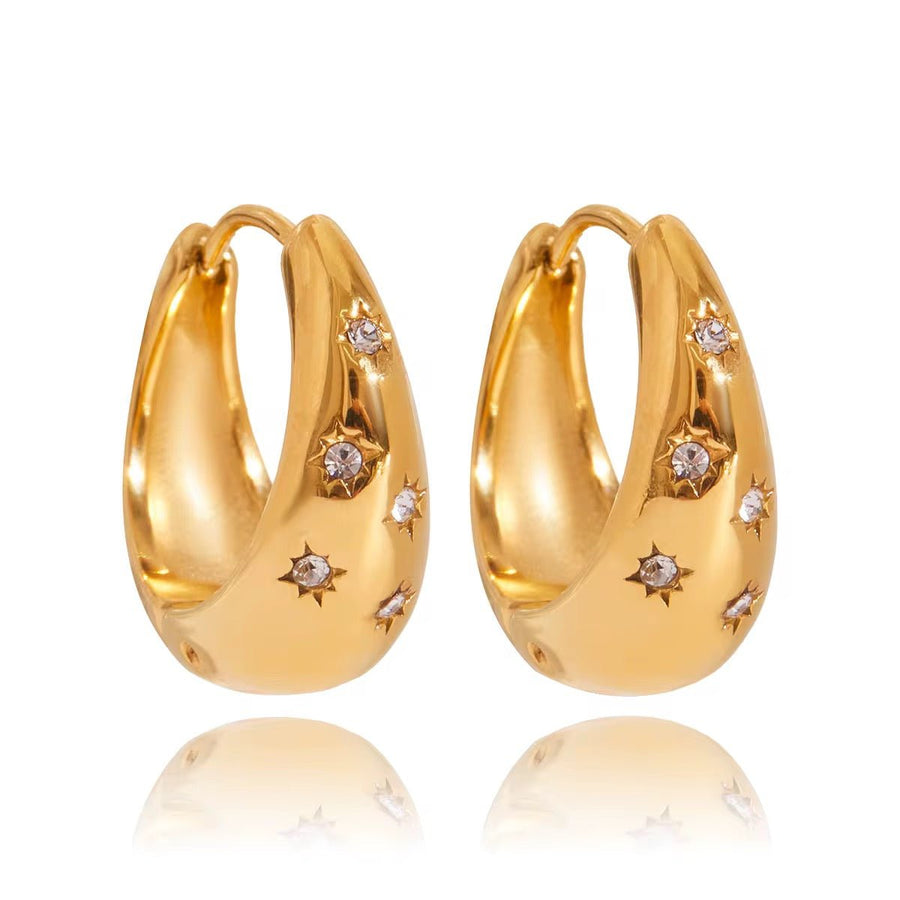 Lyra Gold Hoop Earrings