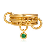 Mila Green Stack It Ring - ILLUSIVE JEWELS