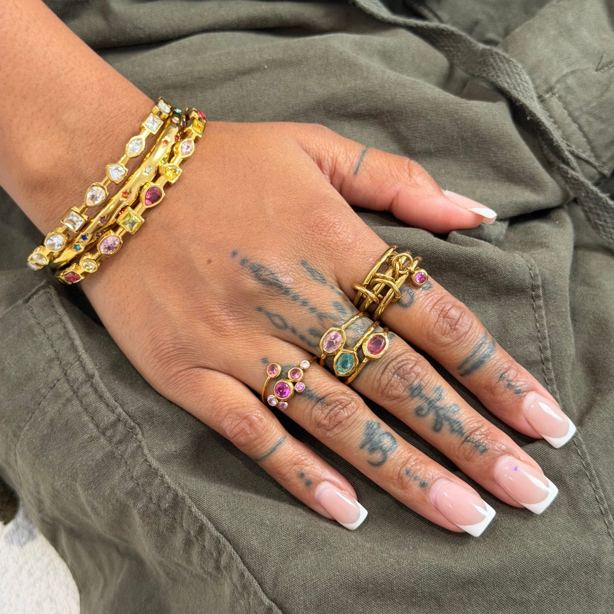 Mila Pink Stack It Ring - ILLUSIVE JEWELS
