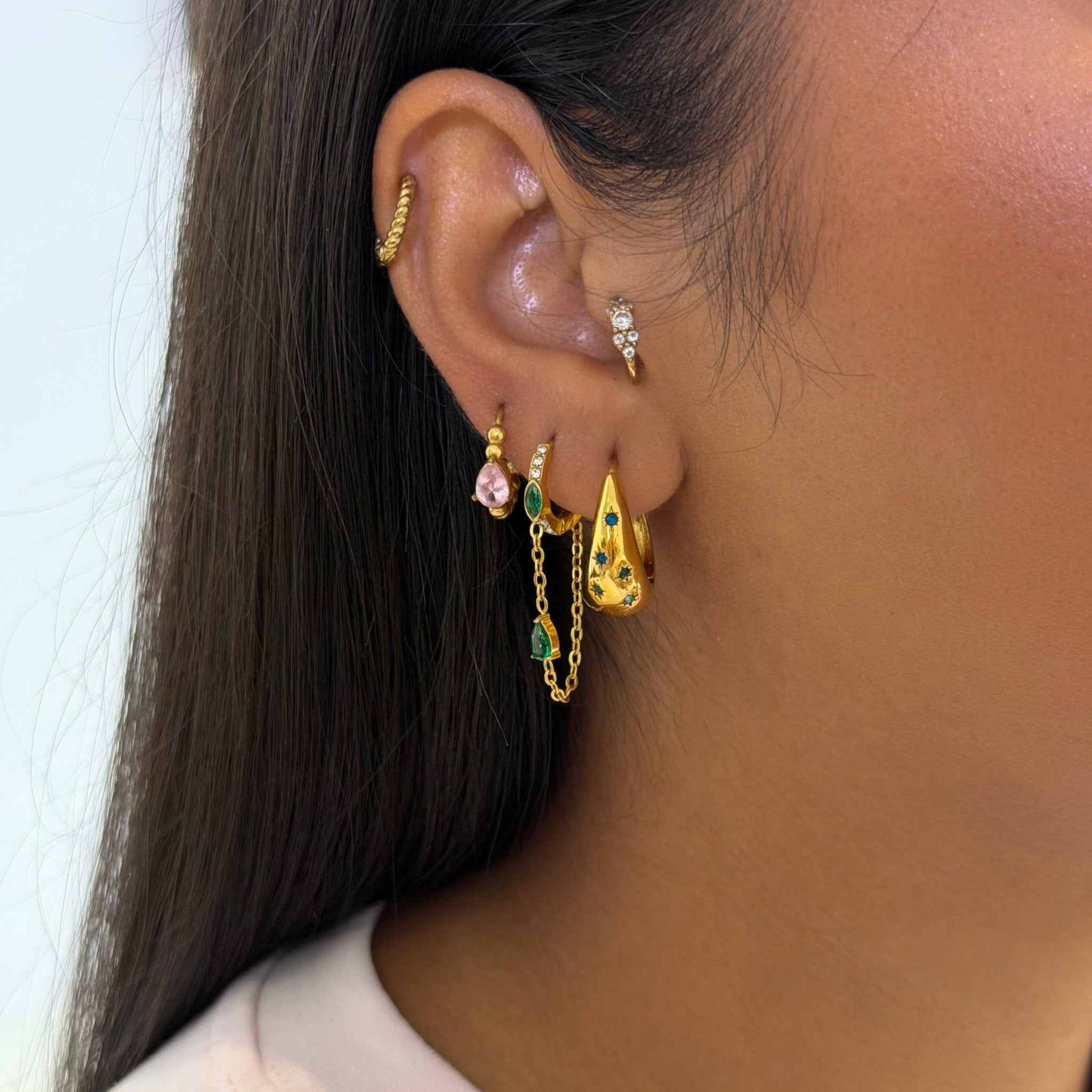 Mimi Pink Huggie Earrings - ILLUSIVE JEWELS