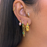 Mimi Pink Huggie Earrings - ILLUSIVE JEWELS