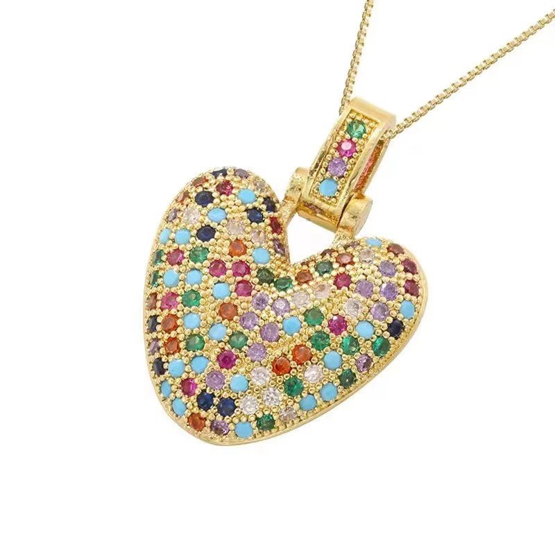 Multicolour Icy Bubble Letter Inital Necklace - ILLUSIVE JEWELS