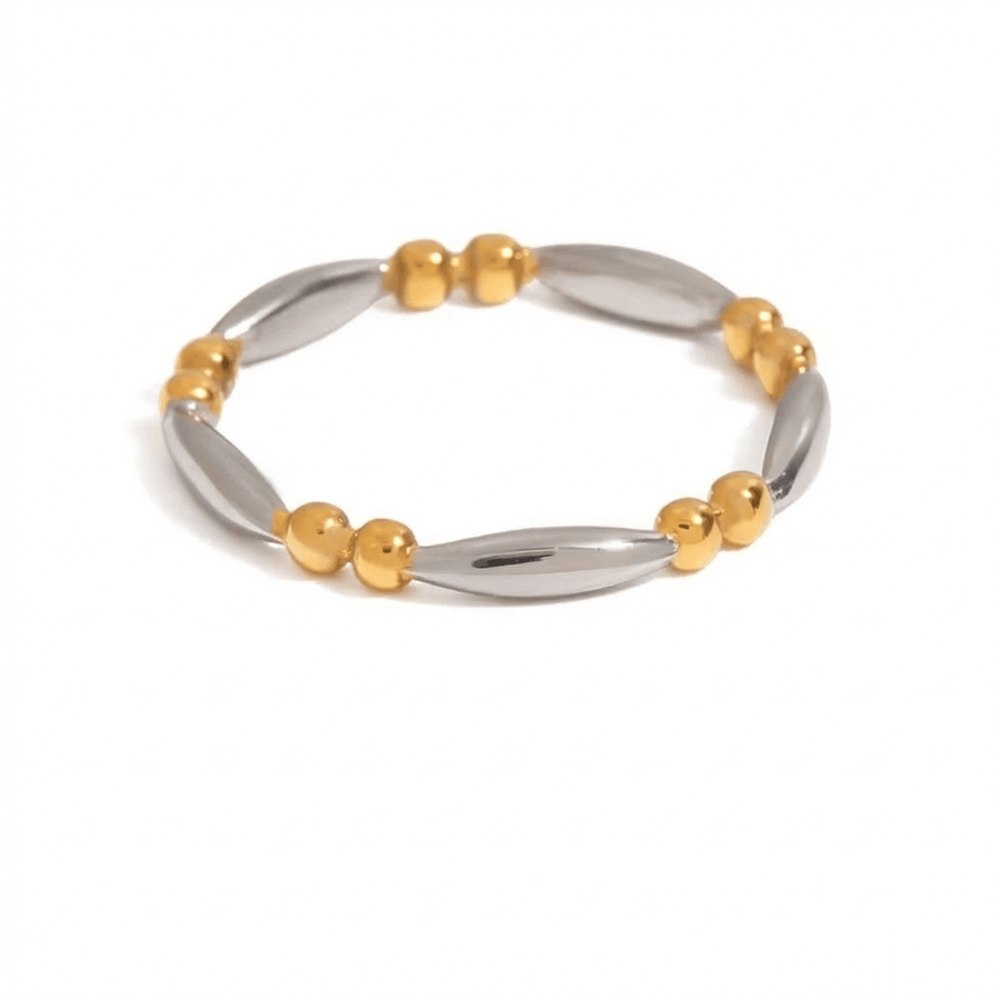 Nina Mixed Metal Bead Ring
