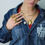 NO Gold Ring - ILLUSIVE JEWELS