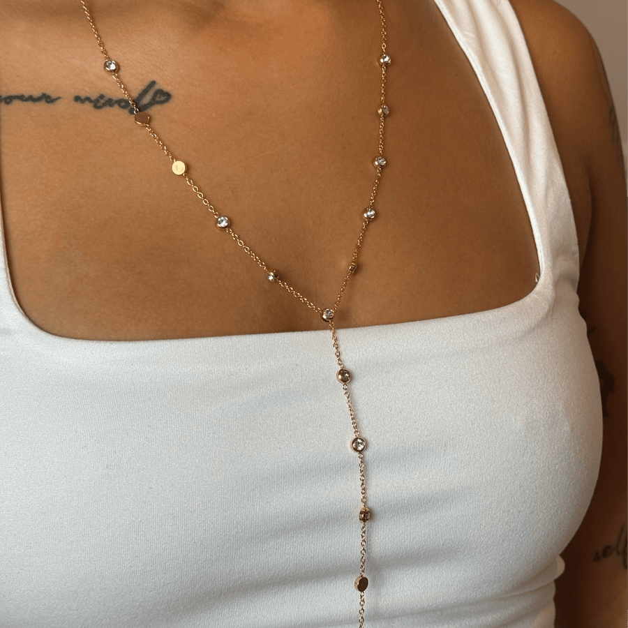 Nova Dangling Gemstone Necklace - ILLUSIVE JEWELS USA