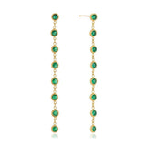 Nova Green Dangling Stud Earrings - ILLUSIVE JEWELS