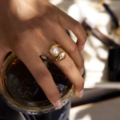 Pearl Twist Ring - ILLUSIVE JEWELS USA