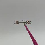 Pink Diamanté C Nipple Bars - ILLUSIVE JEWELS