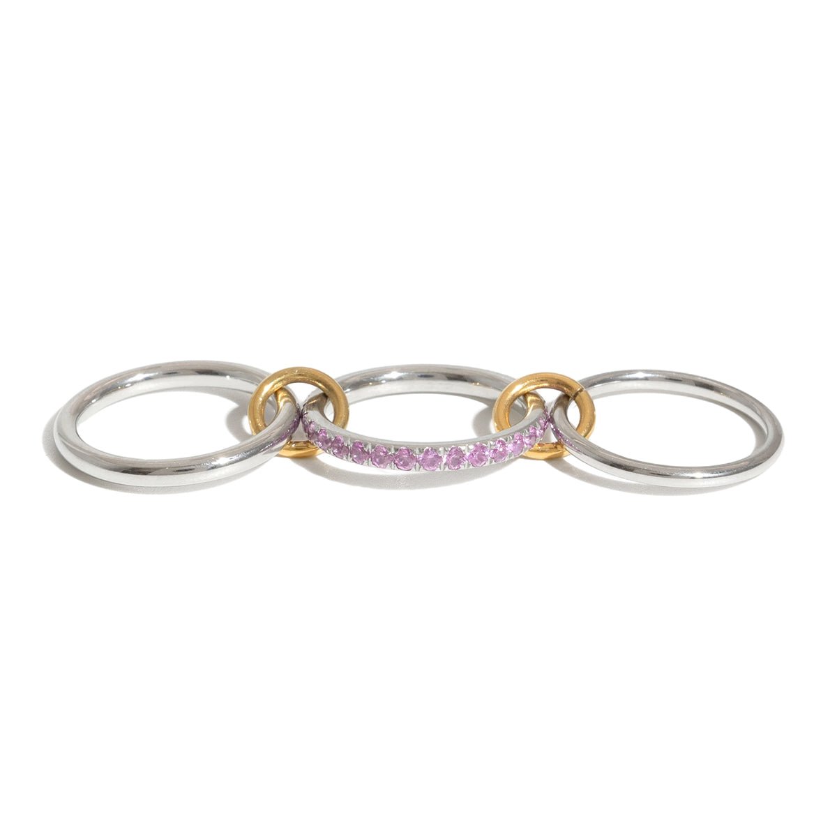 Pink Mixed Metal Stack It Ring - ILLUSIVE JEWELS
