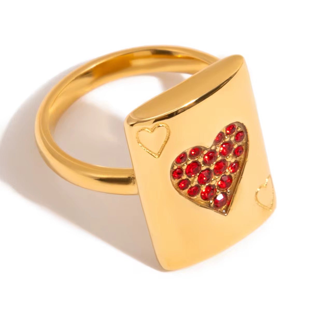 Queen Of Hearts Gold Ring - ILLUSIVE JEWELS