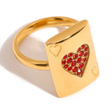 Queen Of Hearts Gold Ring - ILLUSIVE JEWELS