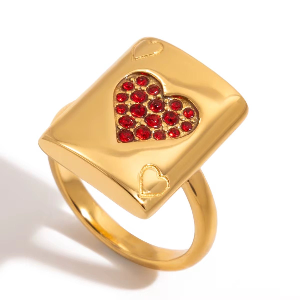 Queen Of Hearts Gold Ring - ILLUSIVE JEWELS