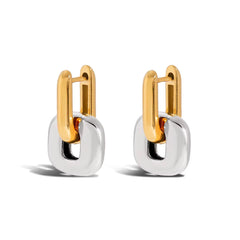 Reagan Mixed Metal Link Earrings - ILLUSIVE JEWELS USA