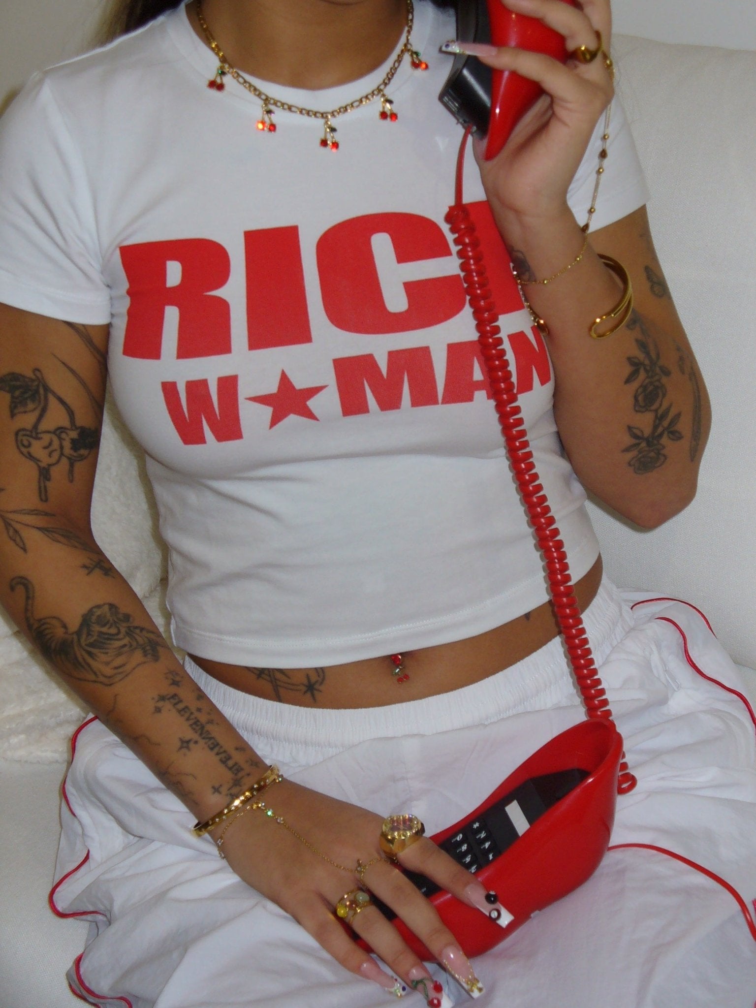Red Cherry Charm Necklace - ILLUSIVE JEWELS
