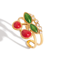 Red Cherry Ring - ILLUSIVE JEWELS USA