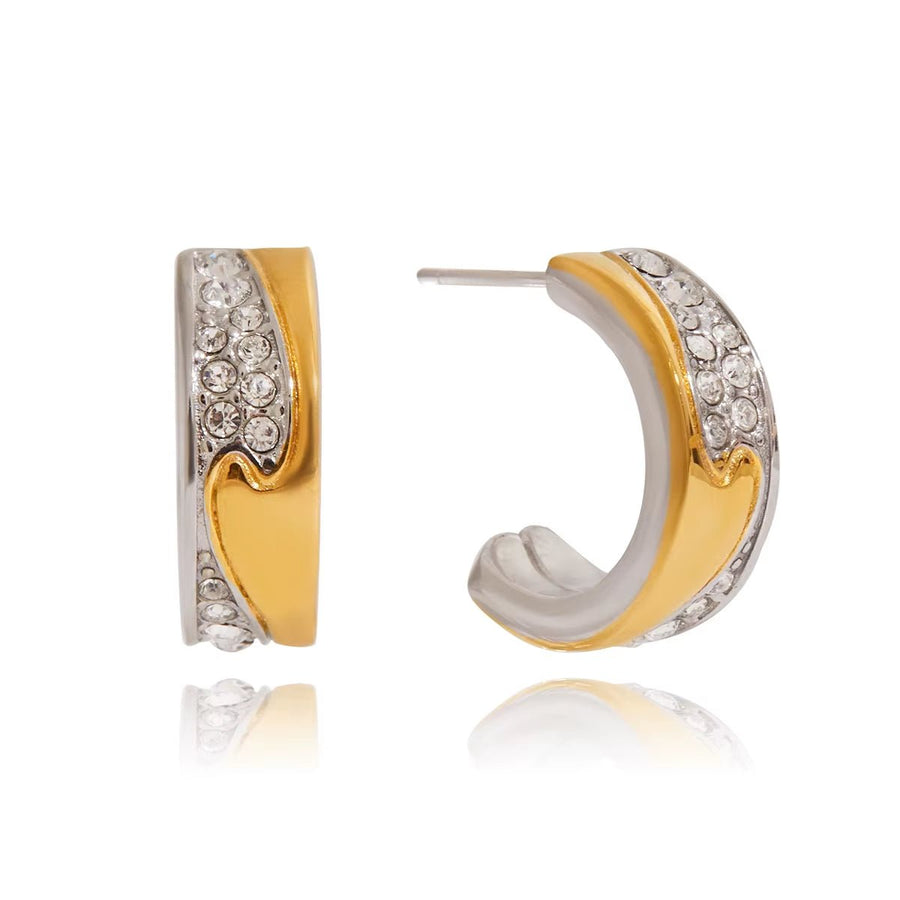 Sage Mixed Metal Hoops